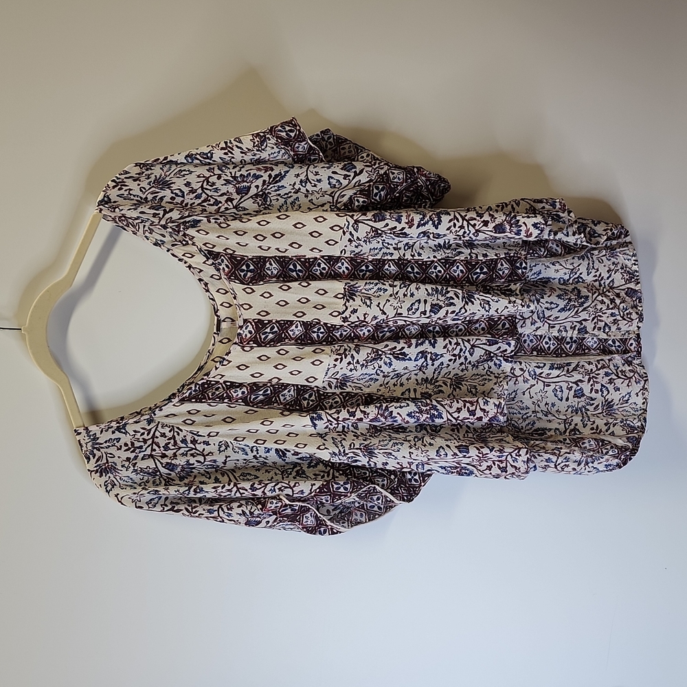 Free people sz S Print short sleeve top E33 - Picture 6 of 8